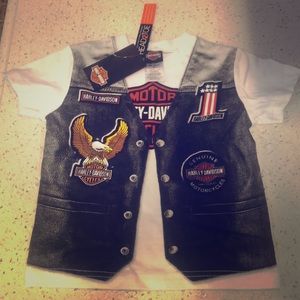 Harley Davidson Printed on Motorcycle Vest Tee